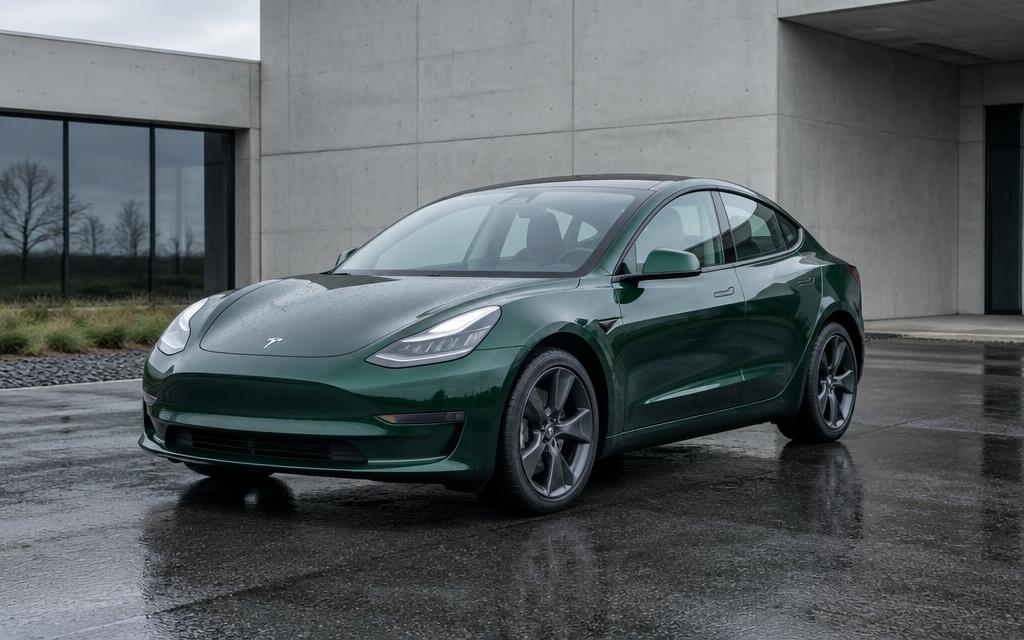2023 Tesla Model 3 Long Range in Deep green